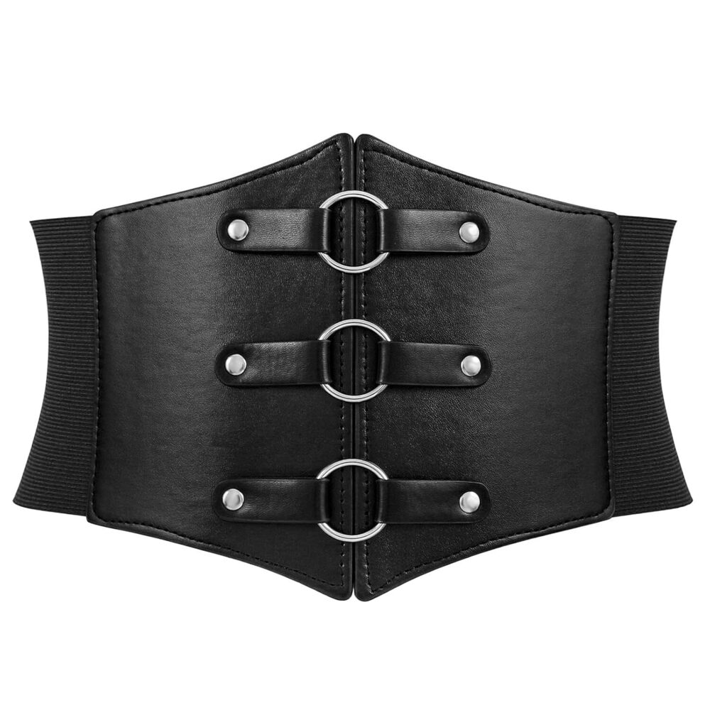 Women Wide Corset Elastic Belt Thick Vintage Ladies Costume Waspie Waist
